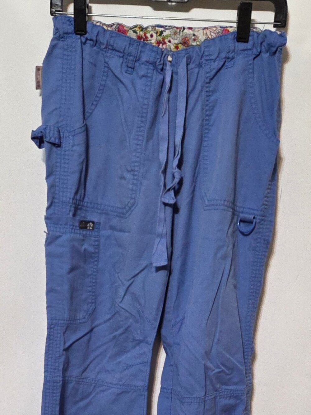 Kathy Peterson Drawstrin Light Blue Scrub Pants SIZE: XSmall